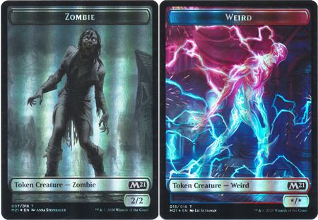 Zombie Token 007 Weird Token 013 M21 Collector Booster Foil Magic 2021 M21 Collector Booster Foil Singles Zombie Token 007 Weird Token 013 M21 Collector Booster Foil Magic 2021 M21 Collector Booster Foil Singles