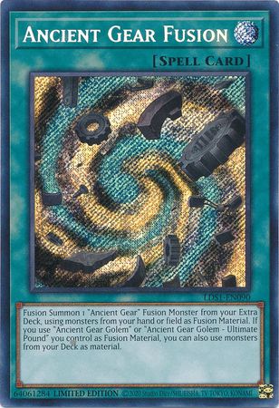 Ancient Gear Fusion - LDS1-EN090 - Secret Rare Limited Edition