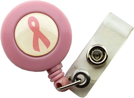 Breast Cancer Awareness Retractable Badge Holder Pink Miscellaneous Supplies Breast Cancer Awareness Retractable Badge Holder Pink Miscellaneous Supplies