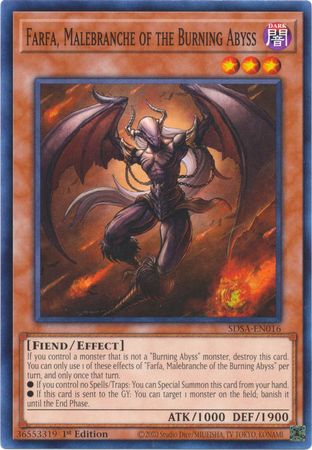 Farfa Malebranche of the Burning Abyss SDSA EN016 Common 1st Edition Structure Deck Sacred Beasts 1st Edition Singles Farfa Malebranche of the Burning Abyss SDSA EN016 Common 1st Edition Structure Deck Sacred Beasts 1st Edition Singles
