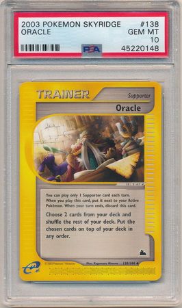 Oracle 138 144 PSA GEM MT 10 Uncommon Skyridge 0148 Skyridge Singles Oracle 138 144 PSA GEM MT 10 Uncommon Skyridge 0148 Skyridge Singles