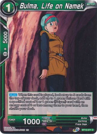 Bulma Life on Namek BT10 071 Common Bulma Life on Namek BT10 071 Common
