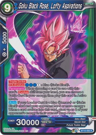 Goku Black Rose Lofty Aspirations BT10 050 Rare UW Series 1 Rise of the Unison Warrior Non Foil Singles Goku Black Rose Lofty Aspirations BT10 050 Rare UW Series 1 Rise of the Unison Warrior Non Foil Singles