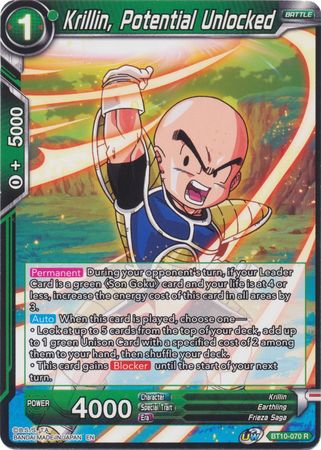 Krillin Potential Unlocked BT10 070 Rare Krillin Potential Unlocked BT10 070 Rare