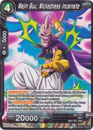 Majin Buu Wickedness Incarnate BT10 126 Rare Majin Buu Wickedness Incarnate BT10 126 Rare