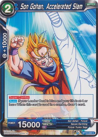 Son Gohan Accelerated Slam BT10 039 Common UW Series 1 Rise of the Unison Warrior Non Foil Singles Son Gohan Accelerated Slam BT10 039 Common UW Series 1 Rise of the Unison Warrior Non Foil Singles