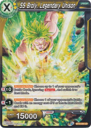 SS Broly Legendary Unison BT10 094 Uncommon UW Series 1 Rise of the Unison Warrior Non Foil Singles SS Broly Legendary Unison BT10 094 Uncommon UW Series 1 Rise of the Unison Warrior Non Foil Singles