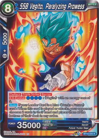 SSB Vegito Paralyzing Prowess BT10 045 Rare SSB Vegito Paralyzing Prowess BT10 045 Rare