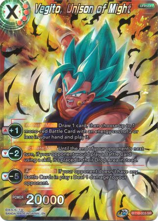 Vegito Unison of Might BT10 003 Super Rare Vegito Unison of Might BT10 003 Super Rare