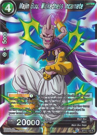 Majin Buu Wickedness Incarnate BT10 126 Rare Foil UW Series 1 Rise of the Unison Warrior Foil Singles Majin Buu Wickedness Incarnate BT10 126 Rare Foil UW Series 1 Rise of the Unison Warrior Foil Singles