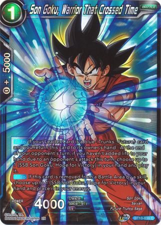 Son Goku Warrior That Crossed Time BT10 038 Common Foil Son Goku Warrior That Crossed Time BT10 038 Common Foil