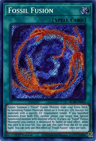 Fossil Fusion BLAR EN011 Secret Rare 1st Edition Battles of Legend Armageddon 1st Edition Singles Fossil Fusion BLAR EN011 Secret Rare 1st Edition Battles of Legend Armageddon 1st Edition Singles