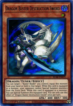 Yu-gi-oh dragon buster blar-fr079 ur destructive sword 