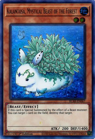 Kalantosa Mystical Beast of the Forest BLAR EN067 Ultra Rare 1st Edition Kalantosa Mystical Beast of the Forest BLAR EN067 Ultra Rare 1st Edition