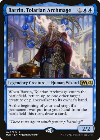 Barrin Tolarian Archmage 045 274 Silver Stamped Magic 2021 M21 Silver Stamped Non Foil Singles Barrin Tolarian Archmage 045 274 Silver Stamped Magic 2021 M21 Silver Stamped Non Foil Singles