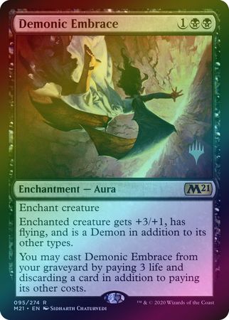 Demonic Embrace 095 274 Silver Stamped Foil Magic 2021 M21 Silver Stamped Foil Singles Demonic Embrace 095 274 Silver Stamped Foil Magic 2021 M21 Silver Stamped Foil Singles