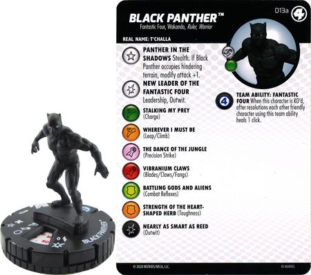 Black Panther 013a Fantastic Four Marvel Heroclix Black Panther 013a Fantastic Four Marvel Heroclix