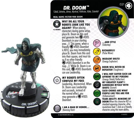 Dr Doom 021 Fantastic Four Marvel Heroclix Dr Doom 021 Fantastic Four Marvel Heroclix
