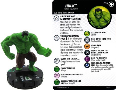 Hulk 024 Fantastic Four Marvel Heroclix Hulk 024 Fantastic Four Marvel Heroclix