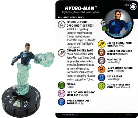 Heroclix Hydro Man #011 Experienced USED from Sinister Booster Pack 