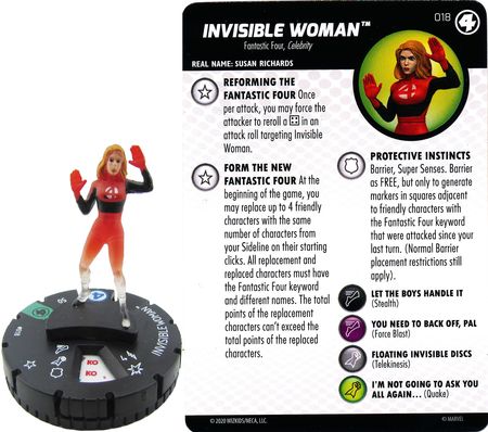 Invisible Woman 018 Fantastic Four Marvel Heroclix Invisible Woman 018 Fantastic Four Marvel Heroclix