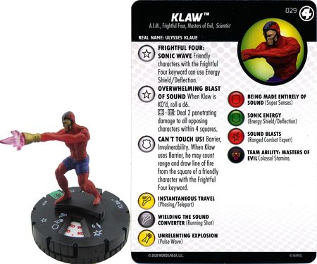 Klaw 029 Fantastic Four Marvel Heroclix Fantastic Four Singles Klaw 029 Fantastic Four Marvel Heroclix Fantastic Four Singles