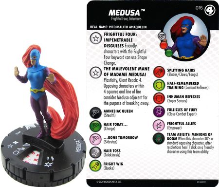 Marvel HeroClix Fantastic Four Medusa #016