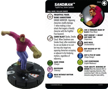 Sandman 044 Fantastic Four Marvel Heroclix Fantastic Four Singles Sandman 044 Fantastic Four Marvel Heroclix Fantastic Four Singles