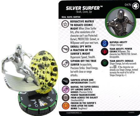 Silver Surfer 047b Fantastic Four Marvel Heroclix Silver Surfer 047b Fantastic Four Marvel Heroclix