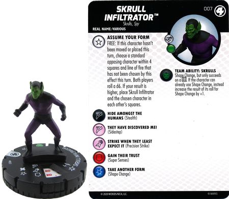 Skrull Infiltrator 007 Fantastic Four Marvel Heroclix Skrull Infiltrator 007 Fantastic Four Marvel Heroclix
