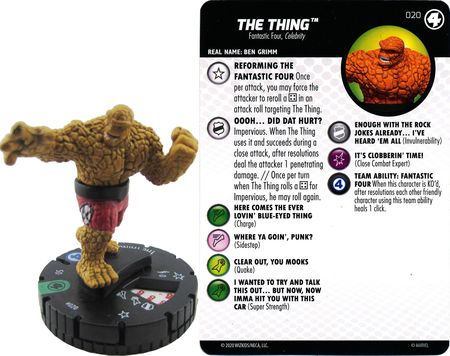The Thing 020 Fantastic Four Marvel Heroclix The Thing 020 Fantastic Four Marvel Heroclix