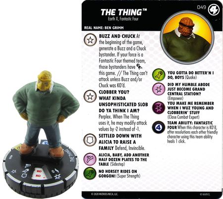 The Thing 049 Fantastic Four Marvel Heroclix The Thing 049 Fantastic Four Marvel Heroclix