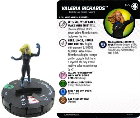 Valeria Richards 027 Fantastic Four Marvel Heroclix Valeria Richards 027 Fantastic Four Marvel Heroclix