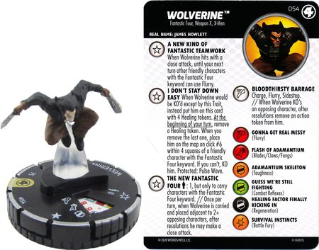 Wolverine 054 Fantastic Four Marvel Heroclix Wolverine 054 Fantastic Four Marvel Heroclix