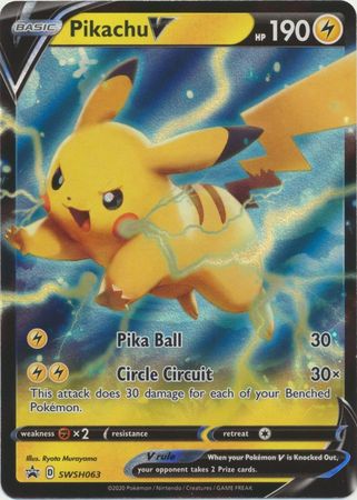 POKEMON-brillant Destin-Pikachu V-swsh 061 carte XXL