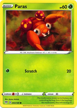 Paras 003 189 Common Sword Shield Darkness Ablaze Singles Paras 003 189 Common Sword Shield Darkness Ablaze Singles