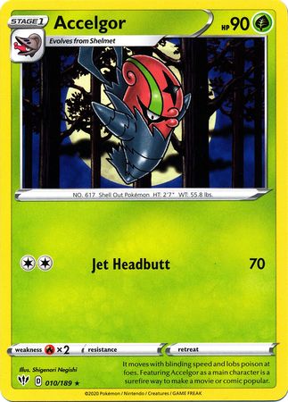 Accelgor 010 189 Rare Sword Shield Darkness Ablaze Singles Accelgor 010 189 Rare Sword Shield Darkness Ablaze Singles