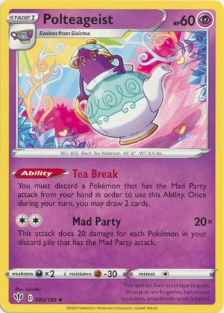 Polteageist 083 189 Uncommon Sword Shield Darkness Ablaze Singles Polteageist 083 189 Uncommon Sword Shield Darkness Ablaze Singles
