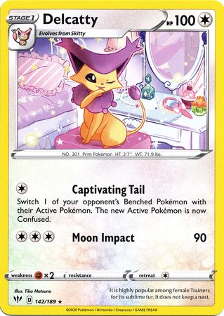 Delcatty 142 189 Rare Sword Shield Darkness Ablaze Singles Delcatty 142 189 Rare Sword Shield Darkness Ablaze Singles