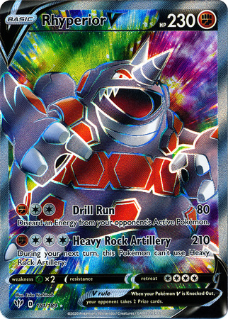 Pokémon TCG: Rhyperior V (181/189) - SWSH3 Escuridão Incandescente em  Promoção na Americanas