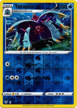 Toxapex 052 189 Uncommon Reverse Holo Sword Shield Darkness Ablaze Reverse Holo Singles Toxapex 052 189 Uncommon Reverse Holo Sword Shield Darkness Ablaze Reverse Holo Singles