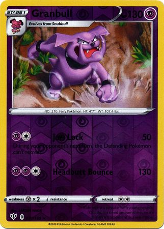 Granbull 071 189 Rare Reverse Holo Sword Shield Darkness Ablaze Reverse Holo Singles Granbull 071 189 Rare Reverse Holo Sword Shield Darkness Ablaze Reverse Holo Singles