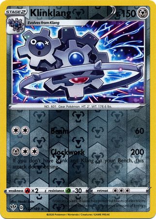 2020 Darkness Ablaze Set Rare Pokemon Card Klinklang 127/189 - NM