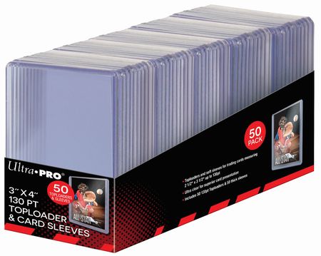 Ultra Pro 50ct 3 X 4 130pt Toploaders Sleeves UP15285 Ultra Pro Miscellaneous Supplies Ultra Pro 50ct 3 X 4 130pt Toploaders Sleeves UP15285 Ultra Pro Miscellaneous Supplies