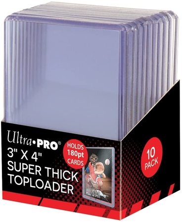 Ultra Pro 10ct 3 X 4 180pt Super Thick Toploaders UP82328 Ultra Pro Miscellaneous Supplies Ultra Pro 10ct 3 X 4 180pt Super Thick Toploaders UP82328 Ultra Pro Miscellaneous Supplies