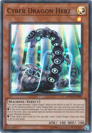 CYBER DRAGON HERZ x3MP19-EN086 Gold Sarchophagus Tin Super Rare YuGiOh