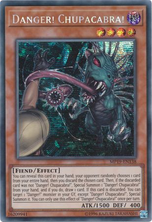 Danger Chupacabra MP19 EN138 Prismatic Secret Rare Unlimited Yu Gi Oh 2019 Mega Tins Gold Sarcophagus Tin Mega Pack Unlimited Singles Danger Chupacabra MP19 EN138 Prismatic Secret Rare Unlimited Yu Gi Oh 2019 Mega Tins Gold Sarcophagus Tin Mega Pack Unlimited Singles