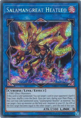 Salamangreat Heatleo MP19 EN186 Prismatic Secret Rare Unlimited Salamangreat Heatleo MP19 EN186 Prismatic Secret Rare Unlimited