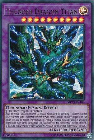 Thunder Dragon Titan MP19 EN182 Ultra Rare Unlimited Thunder Dragon Titan MP19 EN182 Ultra Rare Unlimited