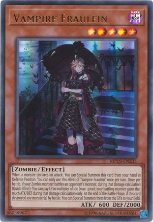 Vampire Fraulein MP19 EN235 Ultra Rare Unlimited Vampire Fraulein MP19 EN235 Ultra Rare Unlimited